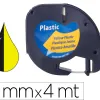 Ruban titreuse q-connect 12mm x 4 mt noir-jaune letratag 091202