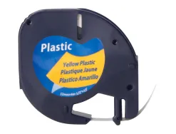 Ruban titreuse q-connect 12mm x 4 mt noir-jaune letratag 091202