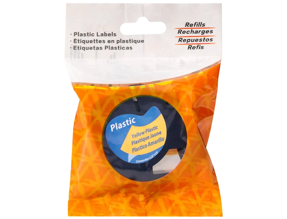 Ruban titreuse q-connect 12mm x 4 mt noir-jaune letratag 091202