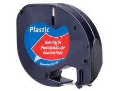 Ruban titreuse q-connect 12mm x 4 mt noir-rouge letratag 091203