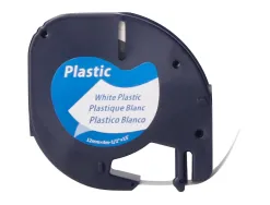 Ruban titreuse q-connect 12mm x 4 mt noir-blanc perle letratag 091201