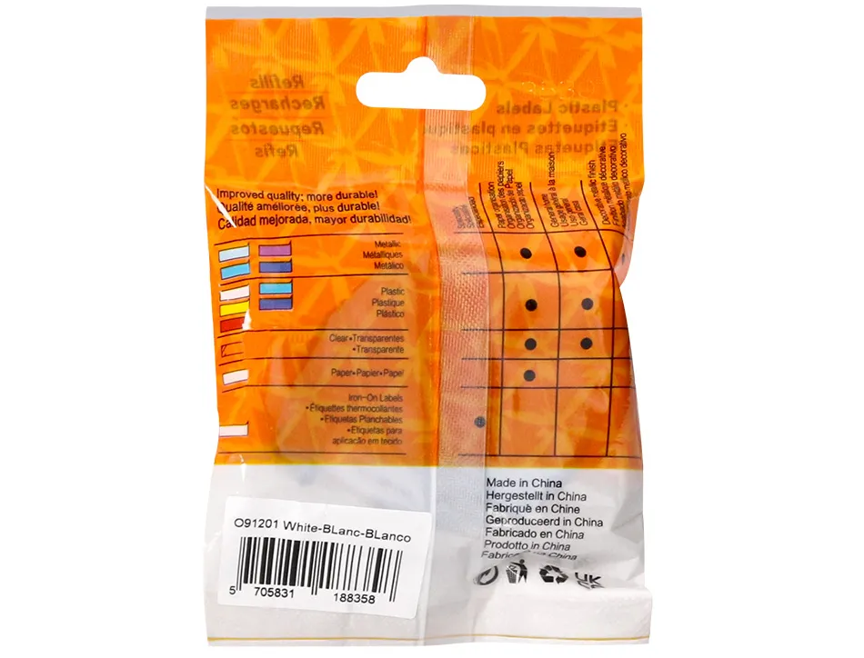 Ruban titreuse q-connect 12mm x 4 mt noir-blanc perle letratag 091201