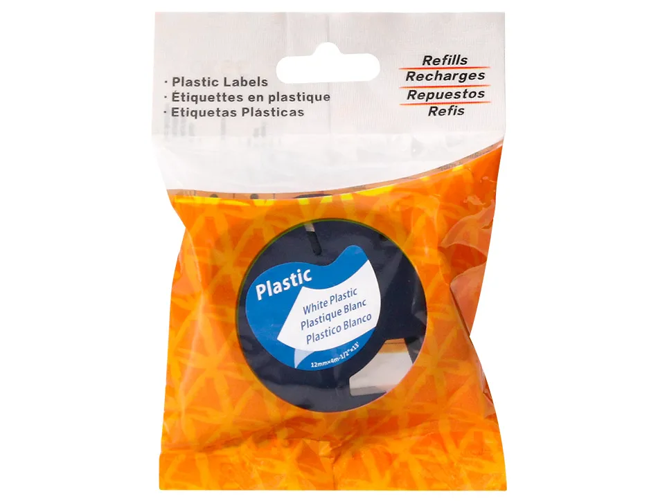 Ruban titreuse q-connect 12mm x 4 mt noir-blanc perle letratag 091201