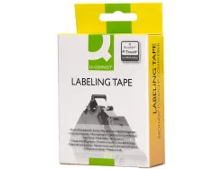 Ruban titreuse q-connect tze-241 blanc-noir 18 mm x 8 mt oze-241