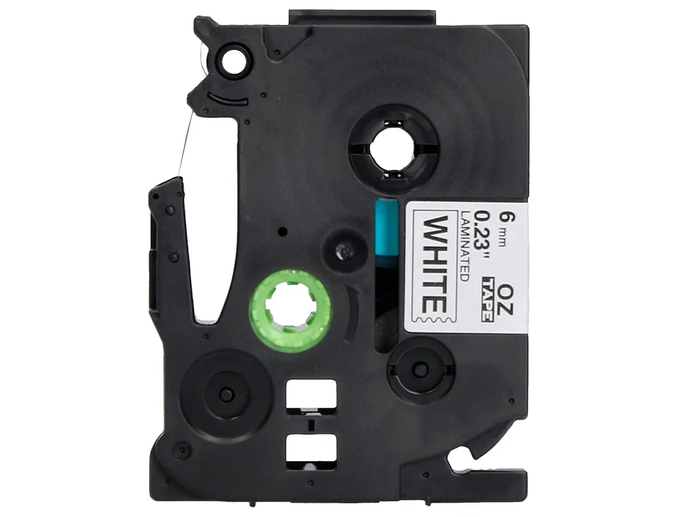 Ruban titreuse q-connect tze-211 blanc-noir 6 mm x 8 mt oze-211