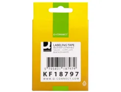 Ruban titreuse q-connect tze-231 blanc-noir 12 mm x 8 mt oze-231