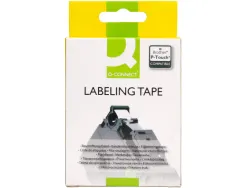Ruban titreuse q-connect tze-641 jaune-noir 18 mm x 8 mt oze-641