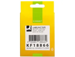 Ruban titreuse q-connect tze-641 jaune-noir 18 mm x 8 mt oze-641