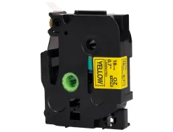 Ruban titreuse q-connect tze-641 jaune-noir 18 mm x 8 mt oze-641