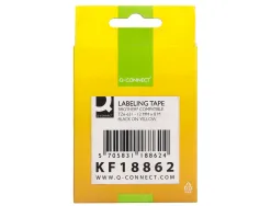 Ruban titreuse q-connect tze-631 jaune-noir 12 mm x 8 mt oze-631