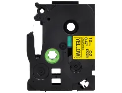 Ruban titreuse q-connect tze-631 jaune-noir 12 mm x 8 mt oze-631