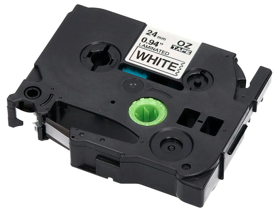 Ruban titreuse q-connect tze-251 blanc-noir 24 mm x 8 mt oze-251