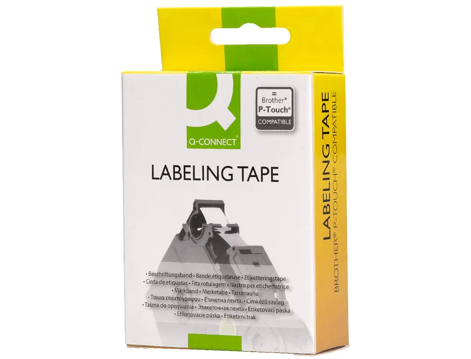 Ruban titreuse q-connect tze-251 blanc-noir 24 mm x 8 mt oze-251