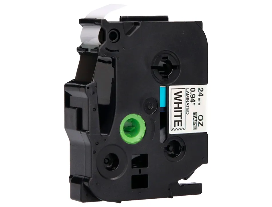 Ruban titreuse q-connect tze-251 blanc-noir 24 mm x 8 mt oze-251