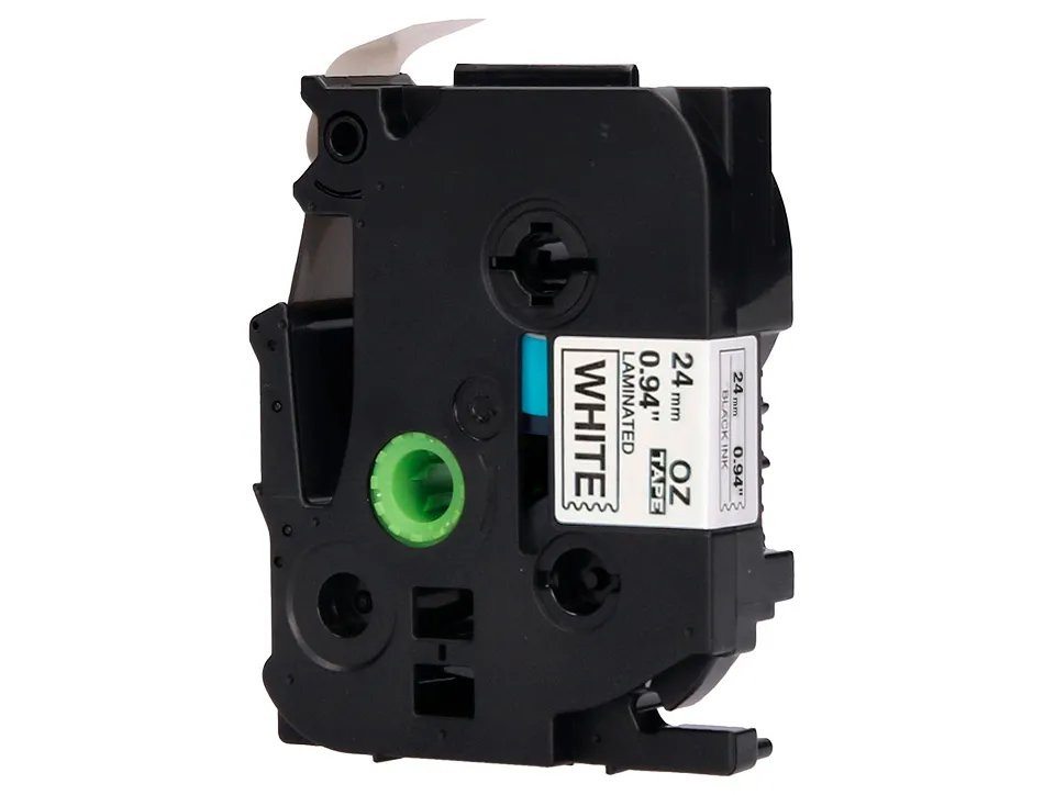 Ruban titreuse q-connect tze-251 blanc-noir 24 mm x 8 mt oze-251