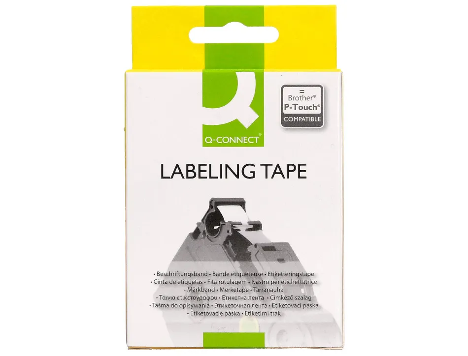 Ruban titreuse q-connect tze-251 blanc-noir 24 mm x 8 mt oze-251