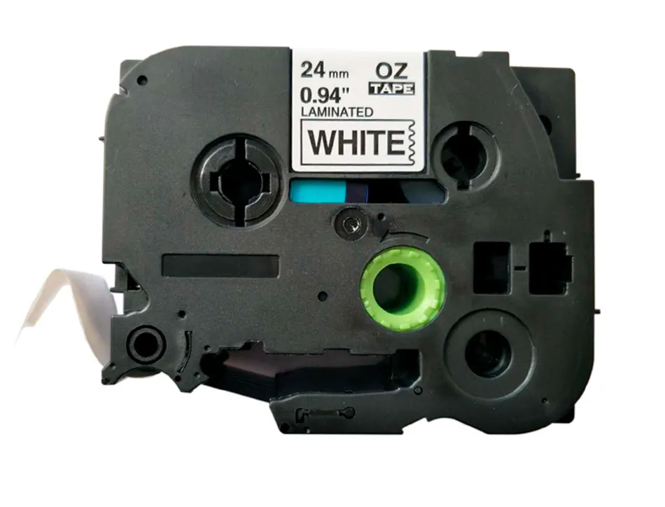 Ruban titreuse q-connect tze-251 blanc-noir 24 mm x 8 mt oze-251