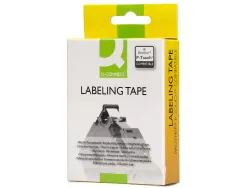 Ruban titreuse q-connect tze-221 blanc-noir 9 mm x 8 mt oze-221