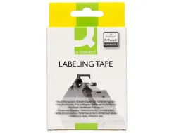 Ruban titreuse q-connect tze-221 blanc-noir 9 mm x 8 mt oze-221