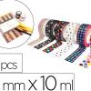 Rubans adhesifs sodertex theme geometrica 15 mm x 10 ml 6 pcs