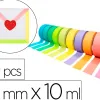 Rubans adhesifs sodertex theme rainbow 15 mm x 10 ml 10 pcs