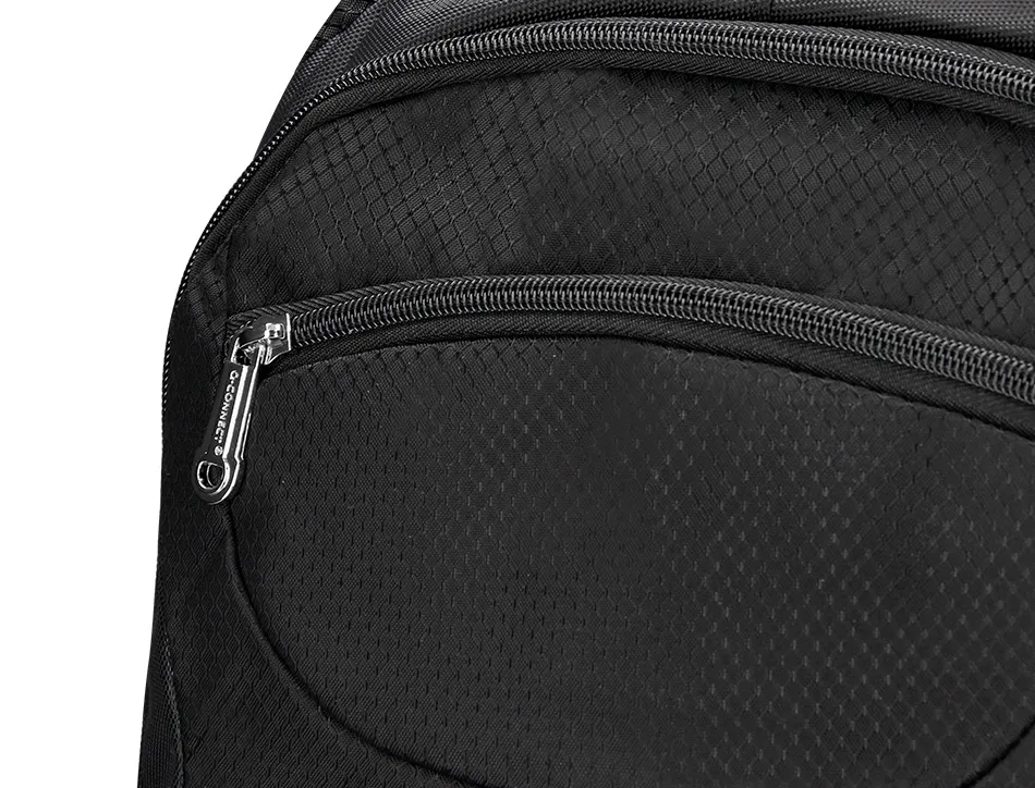Sac à dos polyester q-connect ordinateur portable 18" 330x470x180mm poche extérieure compartiment intérieur velcro noir