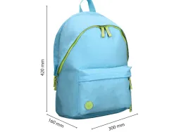 Sac a dos antartik 1 compartiment modele basic pack 420x160x300mm coloris turquoise