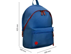 Sac a dos antartik 1 compartiment modele basic pack 20l 420x160x300mm coloris bleu marine