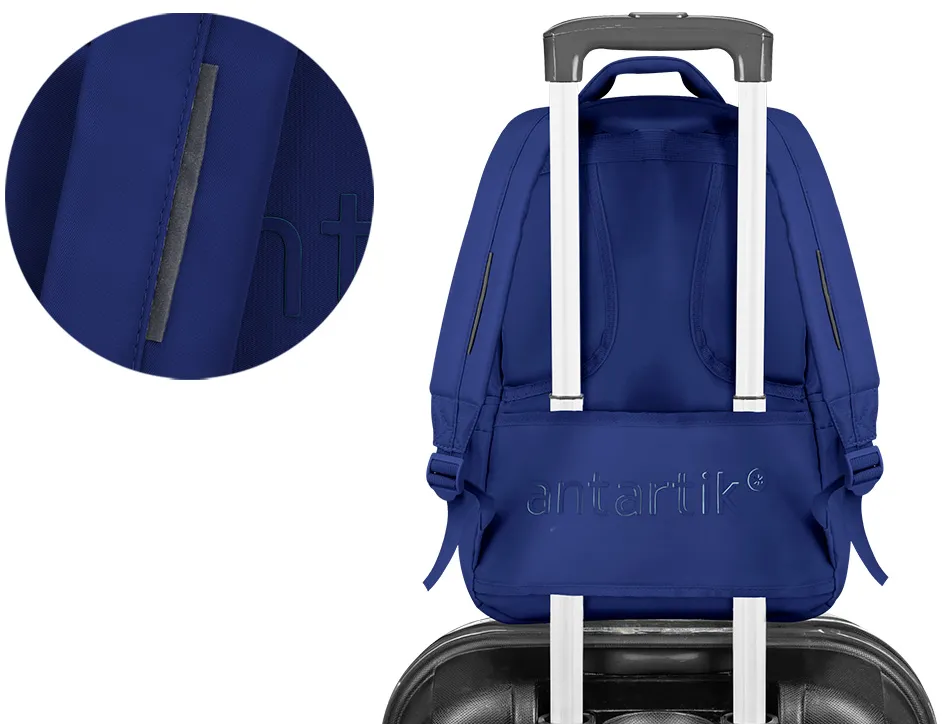 Sac a dos antartik 4 compartiments modele fusion flex 19l 450x180x300mm colorisbleu marine