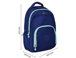 Sac a dos antartik 4 compartiments modele fusion flex 19l 450x180x300mm colorisbleu marine