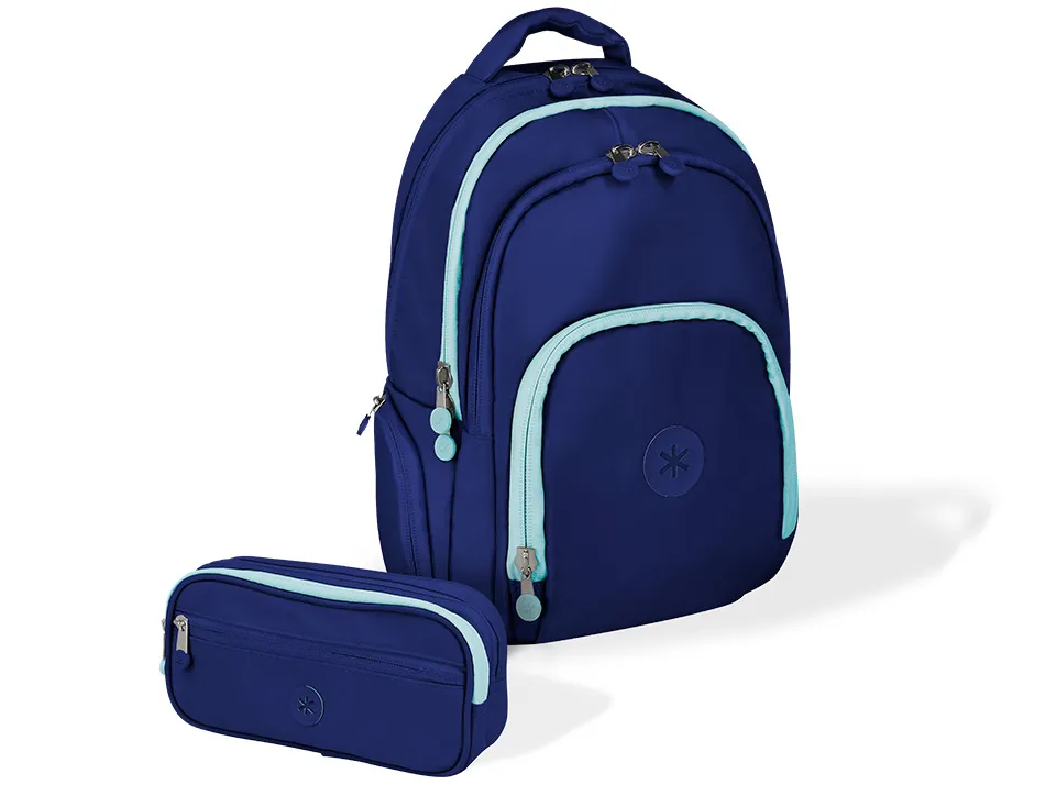 Sac a dos antartik 4 compartiments modele fusion flex 19l 450x180x300mm colorisbleu marine