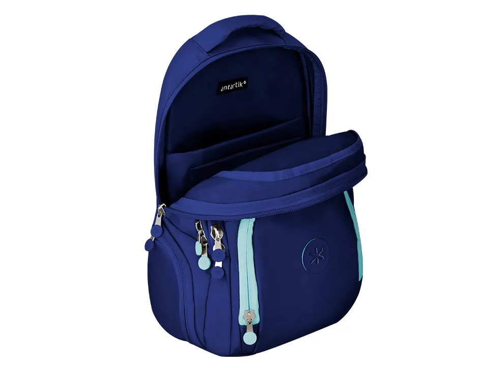 Sac a dos antartik 4 compartiments modele fusion flex 19l 450x180x300mm colorisbleu marine