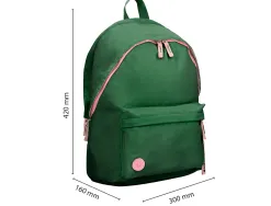 Sac a dos antartik 1 compartiment modele basic pack 20l 420x160x300mm coloris vert foret