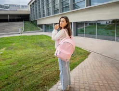 Sac a dos antartik 1 compartiment modele basic pack 420x160x300mm coloris rose