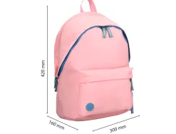 Sac a dos antartik 1 compartiment modele basic pack 420x160x300mm coloris rose