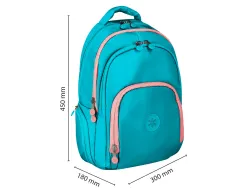 Sac a dos antartik 4 compartiments modele fusion flex 19l 450x180x300mm coloristurquoise