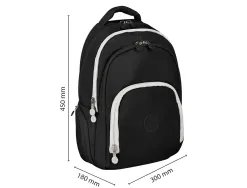 Sac a dos antartik 4 compartiments modele fusion flex 19l 450x180x300mm colorisnoir