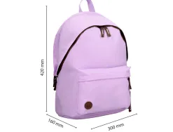 Sac a dos antartik 1 compartiment modele basic pack 20l 420x160x300mm coloris lilas