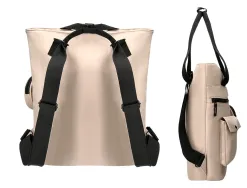 Sac a dos antartik flip bag rembourre pour ordinateur 400x120x390mm coloris beige clair