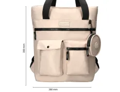 Sac a dos antartik flip bag rembourre pour ordinateur 400x120x390mm coloris beige clair