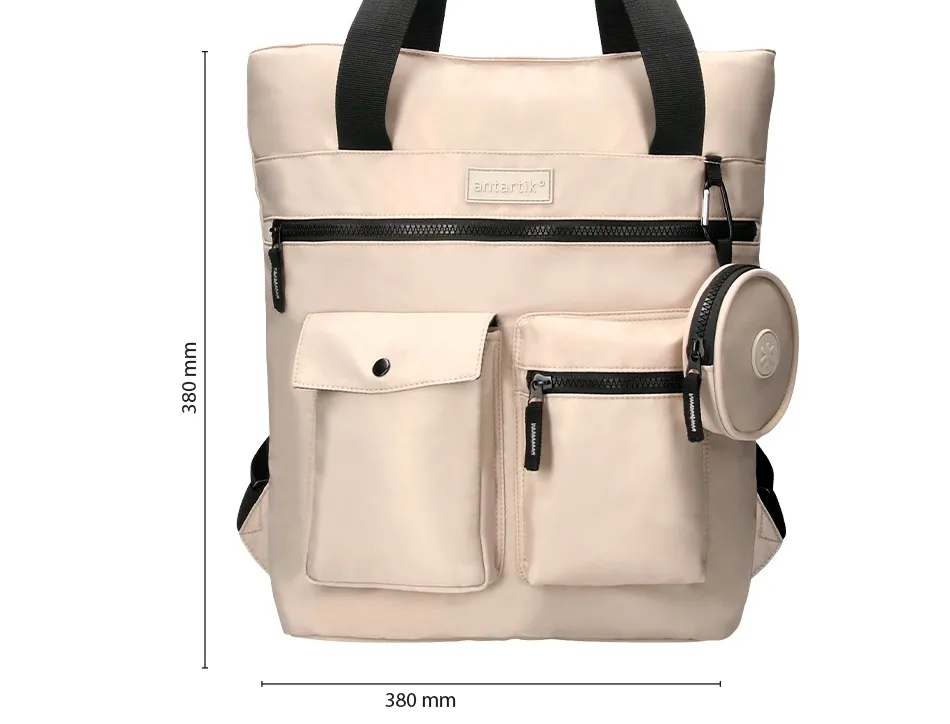 Sac a dos antartik flip bag rembourre pour ordinateur 400x120x390mm coloris beige clair