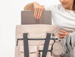 Sac a dos antartik flip bag rembourre pour ordinateur 400x120x390mm coloris beige clair