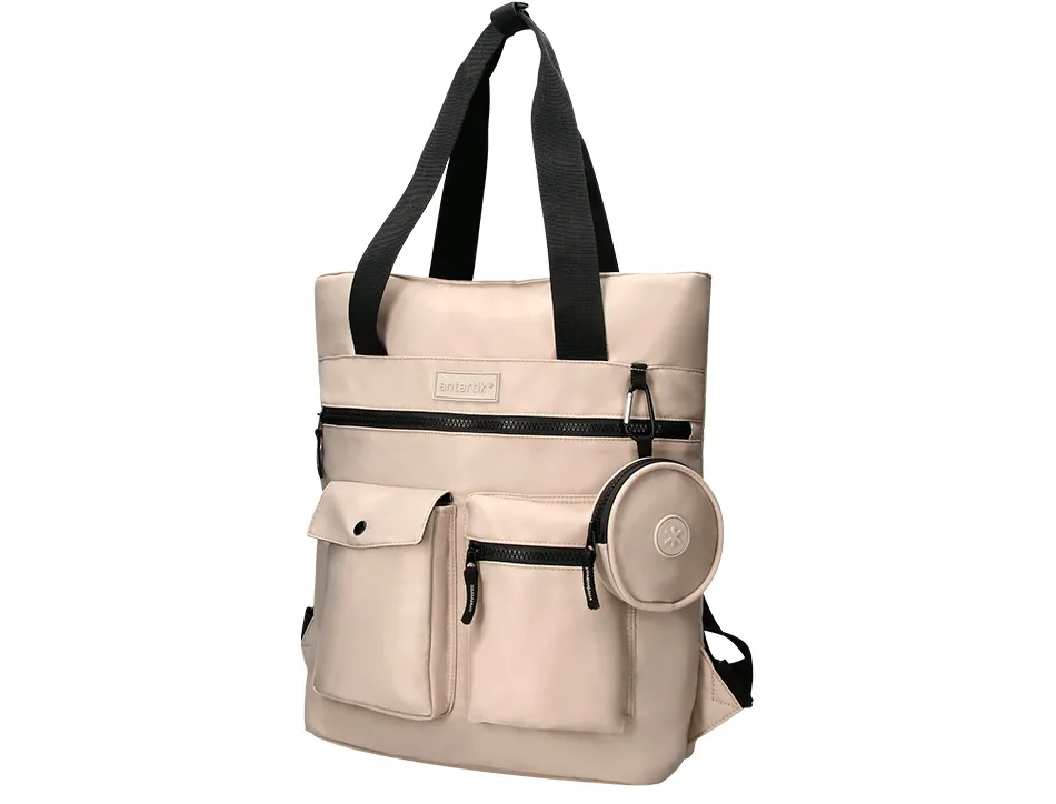 Sac a dos antartik flip bag rembourre pour ordinateur 400x120x390mm coloris beige clair