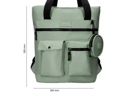 Sac a dos antartik flip bag rembourre pour ordinateur 400x120x390mm coloris vert de gris