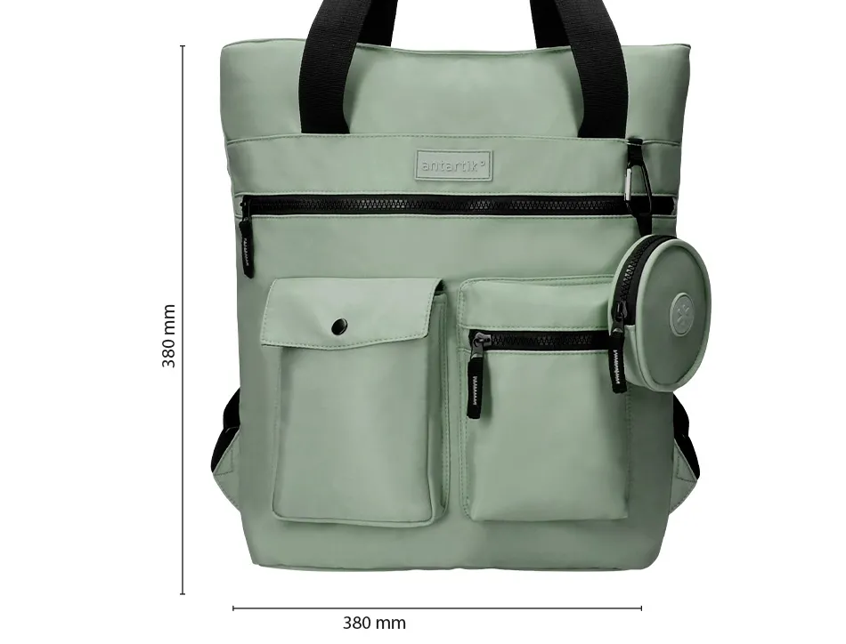 Sac a dos antartik flip bag rembourre pour ordinateur 400x120x390mm coloris vert de gris