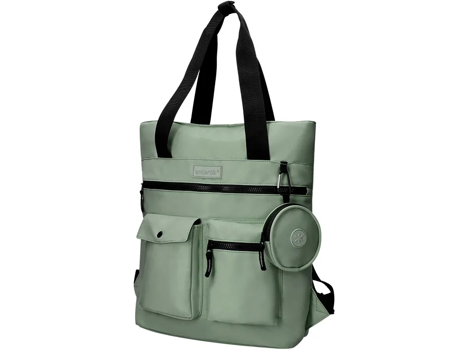 Sac a dos antartik flip bag rembourre pour ordinateur 400x120x390mm coloris vert de gris