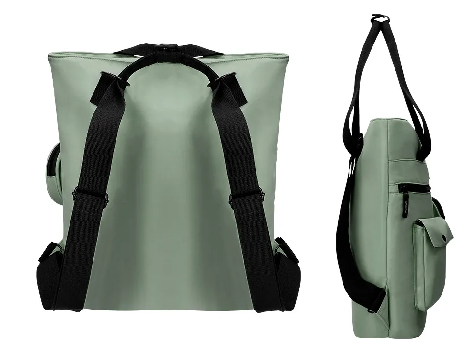 Sac a dos antartik flip bag rembourre pour ordinateur 400x120x390mm coloris vert de gris