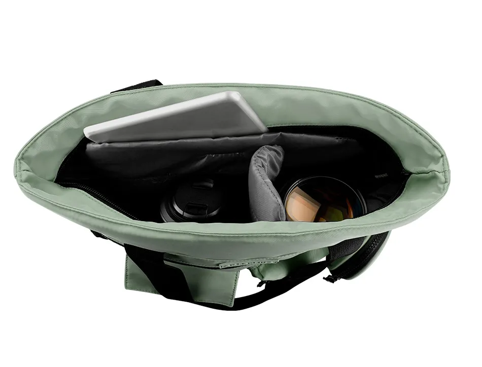 Sac a dos antartik flip bag rembourre pour ordinateur 400x120x390mm coloris vert de gris