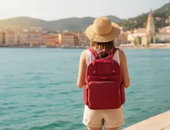 Sac a dos antartik nova 4 compartiments 23l 410x180x320 mm coloris vin rouge