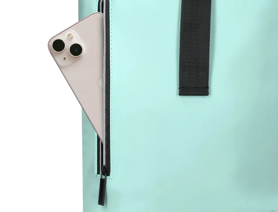 Sac a dos antartik roll up waterproof 480x130x280mm coloris turquoise
